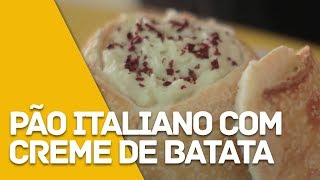 PÃO ITALIANO COM CREME DE BATATA  Micro Sobrevivência [upl. by Enelaehs]