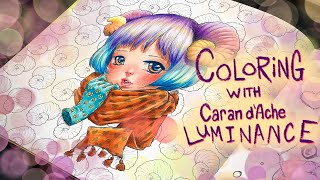 How To Color Like Me  Caran D’Ache Luminance 6901 Colored Pencils  Camilla D’Errico Adult Coloring [upl. by Aneeh]