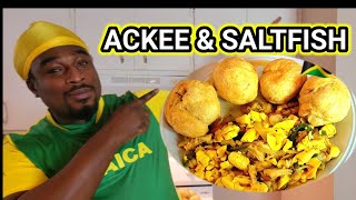 Ackee and Saltfish Recipe with fried Dumplings how to make Jamaican Ackee and Saltfish [upl. by Johnson]