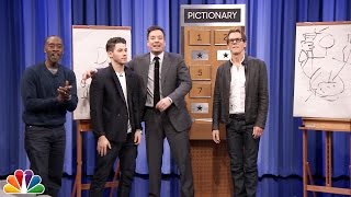 Pictionary with Kevin Bacon Don Cheadle and Nick Jonas [upl. by Clerissa]