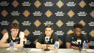 Cincinnati MBB Postgame Presser at Indiana State [upl. by Mancino]