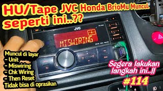 Segera Lakukan Reset jika TapeHeadunit JVC Honda brio tidak bisa di oprasikan [upl. by Hodess]