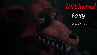 BlenderFnaf Withered foxy voice lines animated [upl. by Regine]