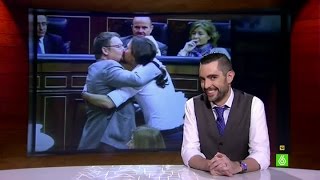 Dani Mateo analiza la reacción del PP al beso de Podemos [upl. by Eelsel]