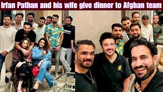 Irfan Pathan and his wife give dinner to the Afghan team and Sunil Shetty and Adnan Sami Khan [upl. by Alverta]