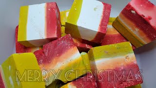 DYED GREEN RED WHITE CHRISTMAS CRUMBLEASMR [upl. by Farhi]