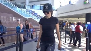 Kendall Jenner Keeps A Lid On Nick Jonas Romance At LAX [upl. by Trakas]