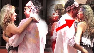 Lovebirds Farhan Akhtar amp Shibani Dandekar TOGETHER Celebrate Holi [upl. by Streetman976]