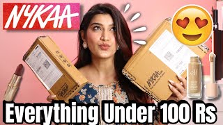 🪔HUGE Nykaa 🪔 Diwali Sale Haul  Festive Makeup Everything Under 100 Rs  Super Style Tips [upl. by Laval]