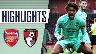 GOALS amp HIGHLIGHTS  Arsenal 21 Bournemouth  Premier League [upl. by Aitsirhc524]