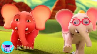 Ek Mota Hathi Ghumne Chala एक मोटा हाथी Hindi Balgeet and Kids Animated Videos [upl. by Shellans]