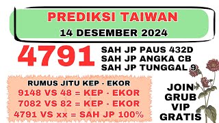 PREDIKSI TAIWAN HARI INI 14 DESEMBER 2024  PREDIKSI TAIWAN JITU MALAM INI  TOGEL JITU TAIWAN [upl. by Bramwell]