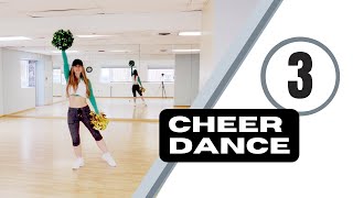 Cheer dance routine 3  step by step cheerleader dance tutorial pom poms cheer fitness dance [upl. by Akire]