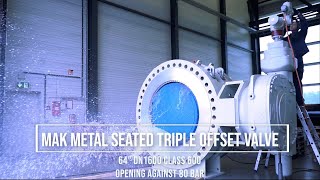 Successful hydrostatic seat test with opening of the valve against 80 bar [upl. by Innoc]