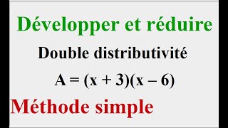 Connaistu cette méthode pour effectuer une double distributivité de façon très simple [upl. by Stesha]