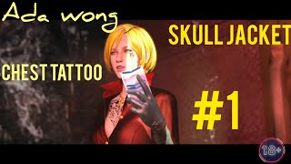 RESIDENT EVIL 6  ADA WONG CHEST TATTOO amp SKULL JACKET GAMEPLAY  CHAPTER 1 [upl. by Tevis356]