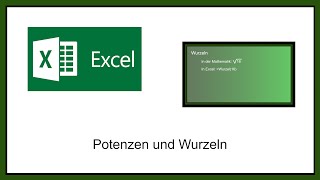 Potenzen und Wurzeln in Microsoft Excel [upl. by Nilesoy772]