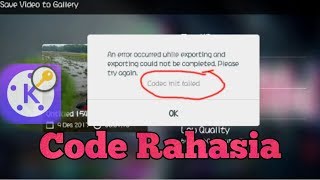 Cara mengatasi code error saat menyimpan vidio di kinemaster [upl. by Ludlew526]