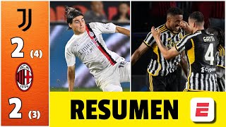 JUVENTUS venció al AC Milan en tanda de penales por 43 Luka Romero falló su penal  ESPN Deportes [upl. by Ymot]