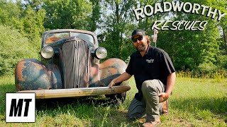 Abandoned 1937 Chevrolet Deluxe Has Been Sitting for 25 Years  Roadworthy Rescues [upl. by Aliehs505]