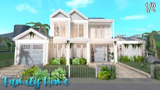 Bloxburg 10k Coastal Aesthetic Family Home House Build  Roblox [upl. by Nylidnam]