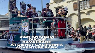 The 2024 Anaheim Ducks cavalcade on Ducks Day at Disney California Adventure Park [upl. by Haneehs797]