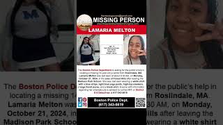 14 YEAR OLD LAMARIA MELTON IS MISSING FROM ROSLINDALE MASSACHUSETTS HELP BRING HER HOME SAFE [upl. by Boniface]