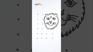 Easy lion drawing with dots 🔥 Easy Drawing  ছবি আঁকা drawing easydrawing art drawingtutorials [upl. by Novar]