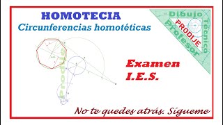 Homotecia EXAMEN IES 22  CIRCUNFERENCIA HOMOTÉTICA A OTRA Dibujo técnico [upl. by Gilletta481]