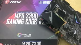 Z390 Msi MPG EDGE AC Gaming Motherboard Unboxing  Tech Land [upl. by Concepcion304]