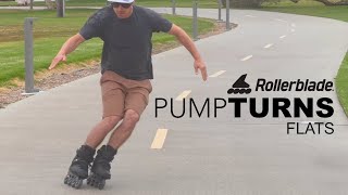 pump turns on rollerblades summer ski training skate to ski [upl. by Anattar]