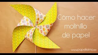 Cómo hacer molinillo de papel que gira [upl. by Monteith473]