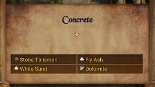 Concrete Crafting Fly AshWhite Sand Dolomite Location in Treasure of Nadia [upl. by Mccafferty775]