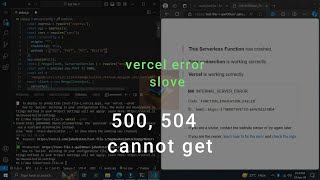 Deploy vercel and fix 500 504 and cannot get vercel error vercel  error  MERNSTACK LEARNER [upl. by Mogerly512]