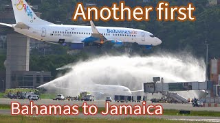 Bahamas air inaugural flight 🇯🇲 airplane spotting Montego Bay Jamaica [upl. by Renat]