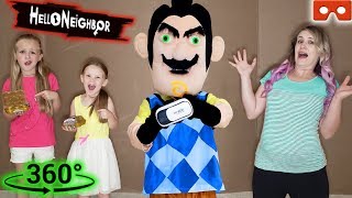 Hello Neighbor in Real Life Steals Our Golden Hatchimals 360 Toy Scavenger Hunt VR [upl. by Suruat74]