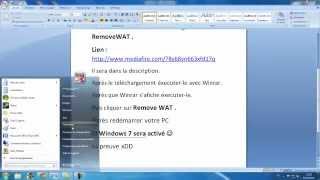 Comment Activer Windows 7 Gratuitement Sans Clé FR [upl. by Candless794]