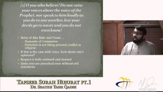 Exclusive Khutbah with Powerpoint Slides Tafseer Surah Hujurat P1  Dr Yasir Qadhi  3rd May 2013 [upl. by Illah]