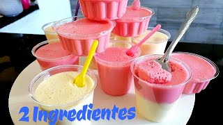 Con tan solo 2 ingredientes Postre super DELICIOSO  Para VENTA POSTRE FRIO SIN HORNO GELATINA [upl. by Karas]