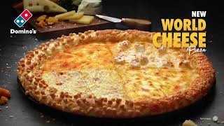 Explore the Dominos World Cheese Pizza featuring 8 Premium Cheeses [upl. by Colner]