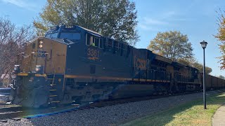 CSX 3361 leads loaded coal train C904 1182023 [upl. by Julie]