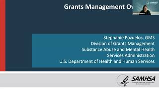 SAMHSA State Pilot Program for Treatment for Pregnant and Postpartum Women PreApplication Webinar [upl. by Albert]