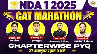 NDA 1 2025  GAT MARATHON  CHAPTERWISE PYQ  EXAMPUR DEFENCE WARRIORS [upl. by Nader810]