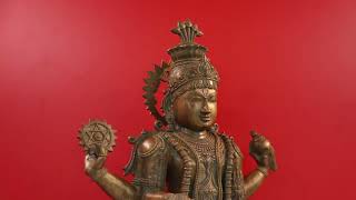 Large Superfine Lord Guruvayurappan Vishnu Madhuchista VidhanaPanchaloha Bronze From Swamimalai [upl. by Darell687]