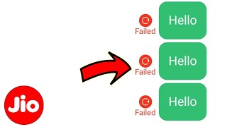 Jio Sim Sms Sending Failed  Jio Message Failed To Send  Sms Failed Problem Jio [upl. by Durgy]