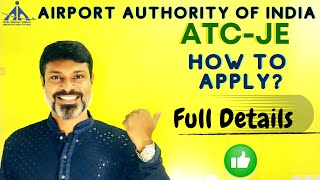 AAI ATC  JE  HOW TO APPLY  APPLICATION  FULL DETAILS  RAJU SIR [upl. by Yssac]