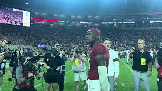 HUGE RAMMER JAMMER Jalen Milroe celebrates beating Georgia [upl. by Rangel]