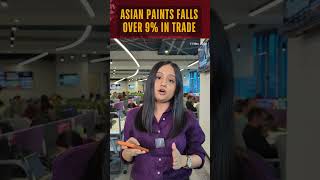 Asian Paints Falls Over 9 In Trade  Stock Market News [upl. by Ahsenra750]