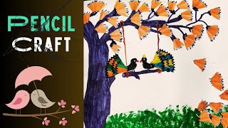 pencil Craft Birds  viral  Newvideo [upl. by Eninej894]