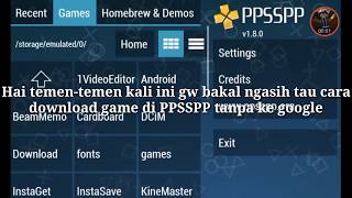 Cara download game di PPSSPP tanpa ke google [upl. by Platon]